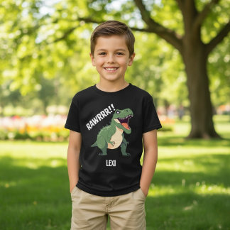 T-Rex Dinosaur Tyrannosaurus Rex Custom Name T-Shirt