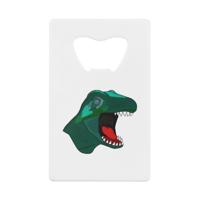T Rex Dinossaur Credit Card Bottle Opener (Front)
