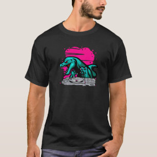 T Rex Dj Party Club Disc Jockey Edm Dance Dinosaur T-Shirt
