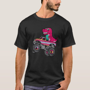 T Rex Easter Bunny Dinosaur Boys Monster Truck Kid T-Shirt