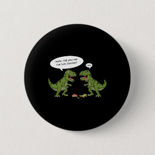 T Rex Eats Zombie Halloween Boys Girls Kids Fun 2 Inch Round Button