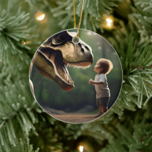 T-rex Face Your Fears, Ceramic Ornament