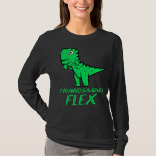 T Rex Flex Pun Dinosaur Workout Fitness T-Shirt