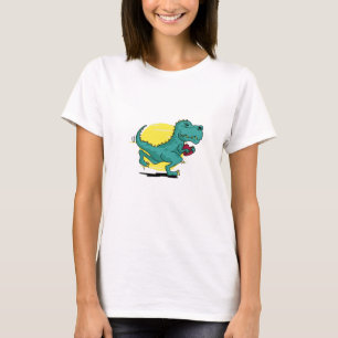 T-rex fonctionne avec le T-shirt Coeur