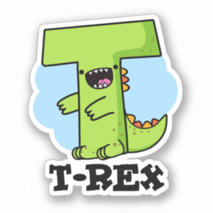 T-Rex Funny Alphabet Dinosaur Pun  