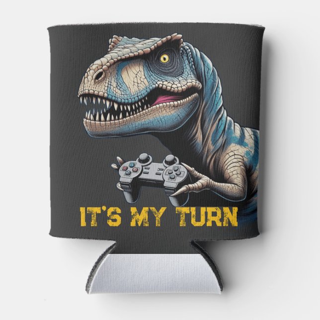 T-Rex Gamer It’s My Turn Design Can Cooler (Front)