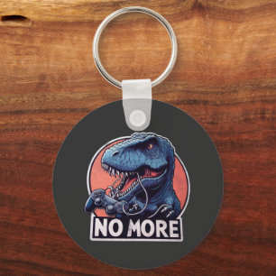 T-Rex Gamer No More Design Keychain
