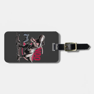 T-Rex Gamer Rage No More Design Luggage Tag