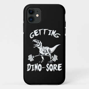 T-Rex, Getting Dino Sore, Funny, Cartoon, Workout iPhone 11 Case