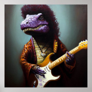 T Rex Guitartist Poster