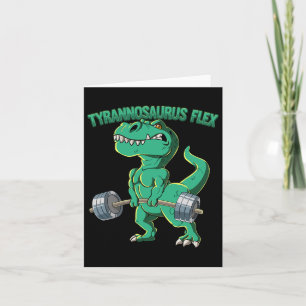 T-rex Gym Bodybuilding Tyrannosaurus Flex  Card