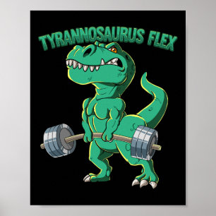 T-rex Gym Bodybuilding Tyrannosaurus Flex Poster