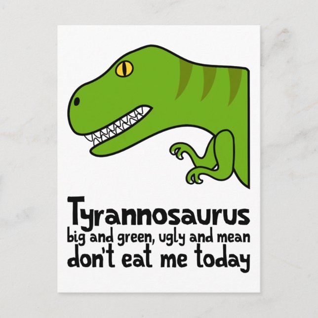 T-Rex Haiku Postcard (Front)