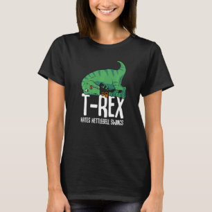 T Rex Hates Kettlebell Gym Short Arms Dino   TRex T-Shirt