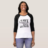 T-Rex Hates Push-Ups $24.95 Womens Raglan T-Shirt (Front Full)