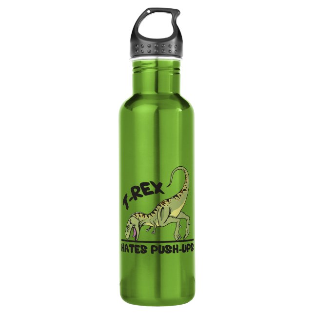 T-Rex Hates Push-Ups 710 Ml Water Bottle (Front)