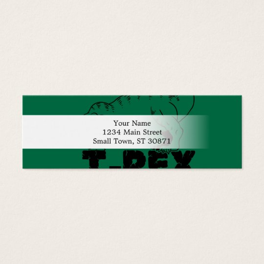 t rex hates push-ups mini business card