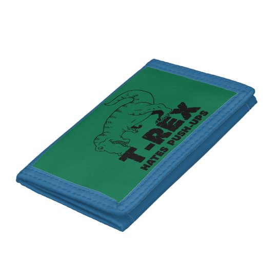t rex hates push-ups trifold wallet