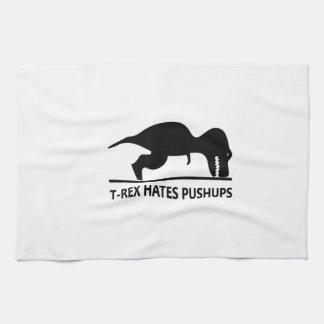 t-rex hates pushups.ai kitchen towel