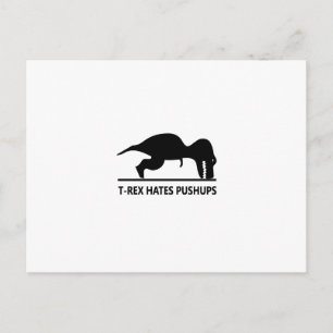 t-rex hates pushups.ai postcard