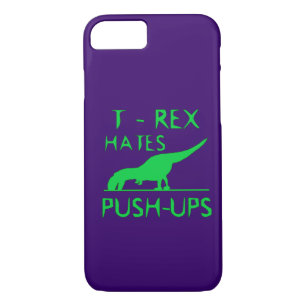 T REX HATES PUSHUPS Funny Dino Design Case-Mate iPhone Case