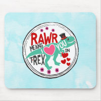 T-Rex in a Top Hat Rawr Means I Love You Funny