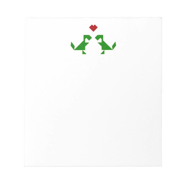 T-Rex in Love (Tangramosaurus Rex) Notepad (Front)