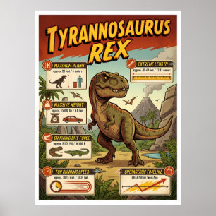 T-Rex Infographic Poster