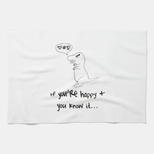 T-Rex Isn't Happy Kitchen Towel