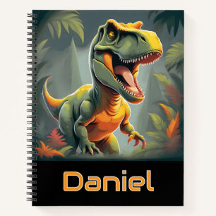 T-Rex Jurassique Dinosaure Carnet Spiral