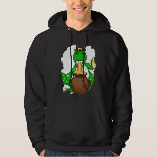 T Rex Leprechaun  St Patricks Day Tyrannosaurus Re Hoodie