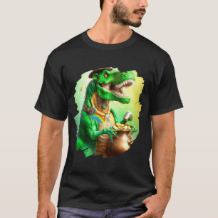 T Rex Leprechaun  St Patricks Day Tyrannosaurus Re T-Shirt