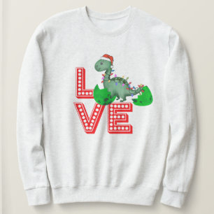 "T-Rex Love" Christmas Sweatshirt - Funny Gift