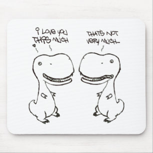 T-rex love mouse pad