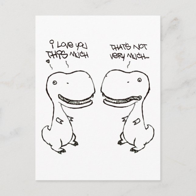 T-rex love postcard (Front)