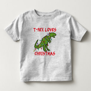 T-Rex Loves Christmas Toddler T-shirt