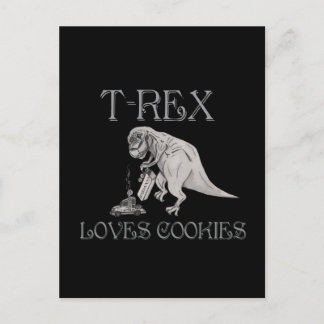 T-Rex Loves Cookies Postcard
