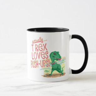 T Rex Loves Push-Ups Mug
