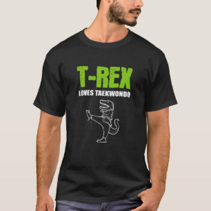T Rex Loves Taekwondo Taekwondo Coach T-Shirt