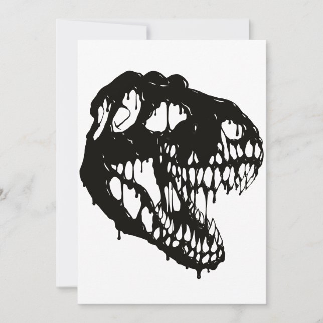 T- Rex meltdown  Invitation (Front)