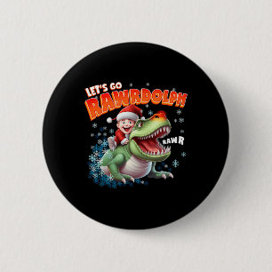 T-Rex Merry Rexmas Rawrdolph Christmas Tees for Ki 2 Inch Round Button