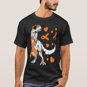 T Rex & Orange Ribbon Multiple Sclerosis Awareness T-Shirt