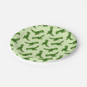 T-Rex origami Paper Plate