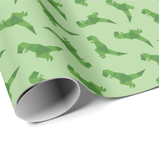 T-Rex Origami Wrapping Paper (Roll Corner)