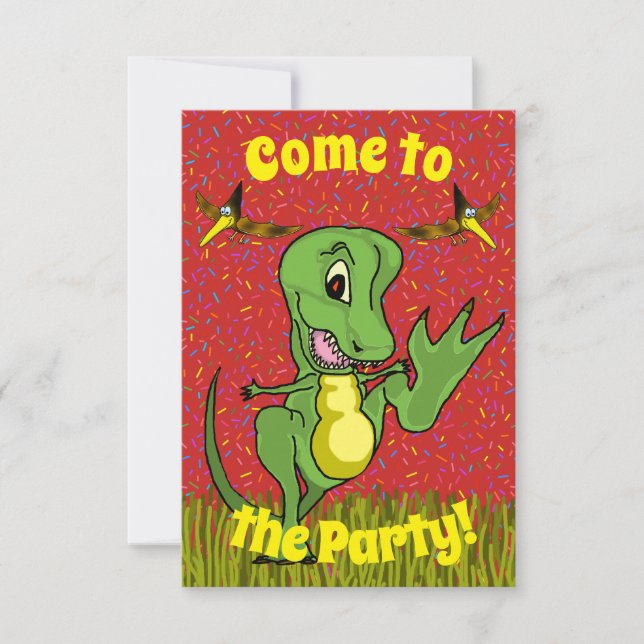 T-Rex Party Invitation (Front)