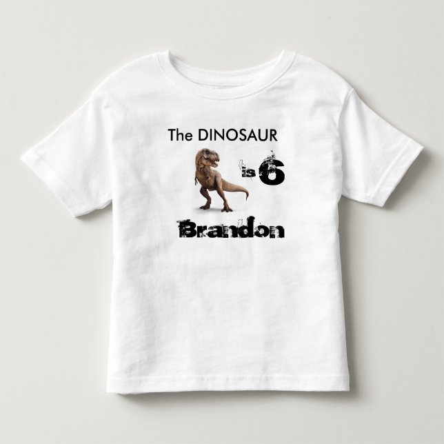 T-Rex Personalized Birthday Tshirt (Front)