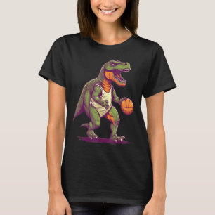 T rex playing basketball coach dino trex rex sport T-Shirt