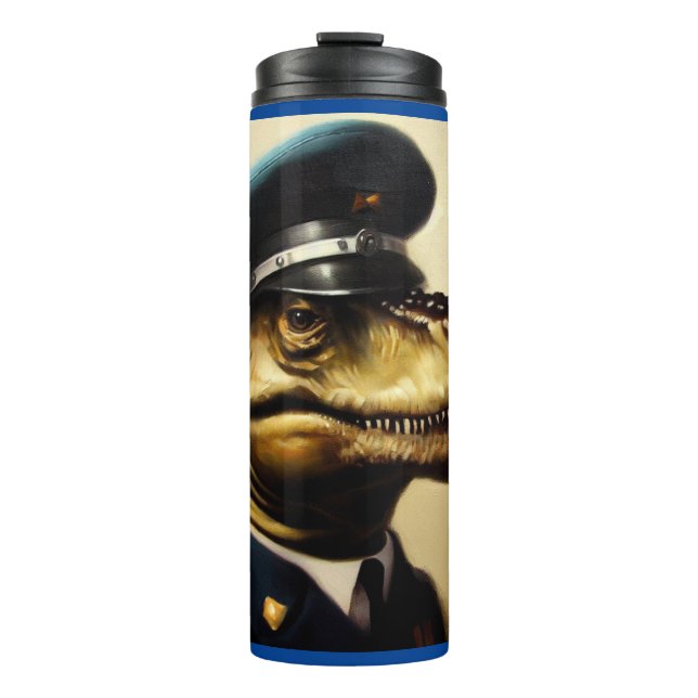 T Rex Policeman Thermal Tumbler (Front)