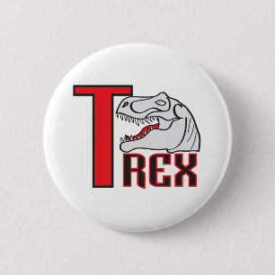 T-Rex portrait 2 Inch Round Button