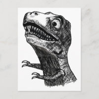 T-Rex Rage Meme - Postcard